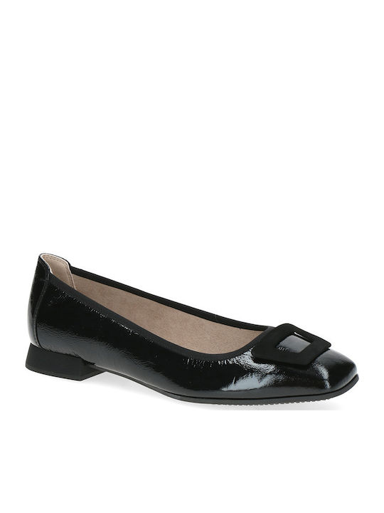 Women's Ballerina Shoes In Black Patent Leather