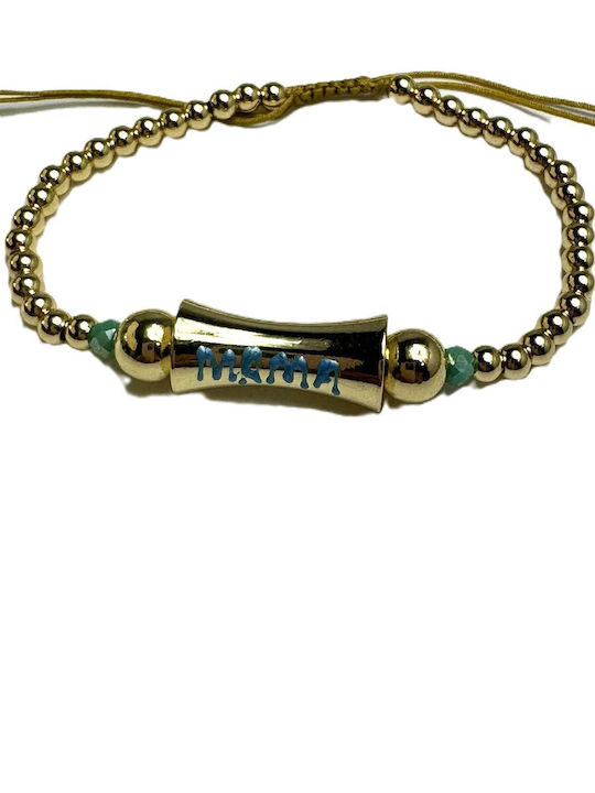 Bracelet with design Mum made of Steel Gold Plated