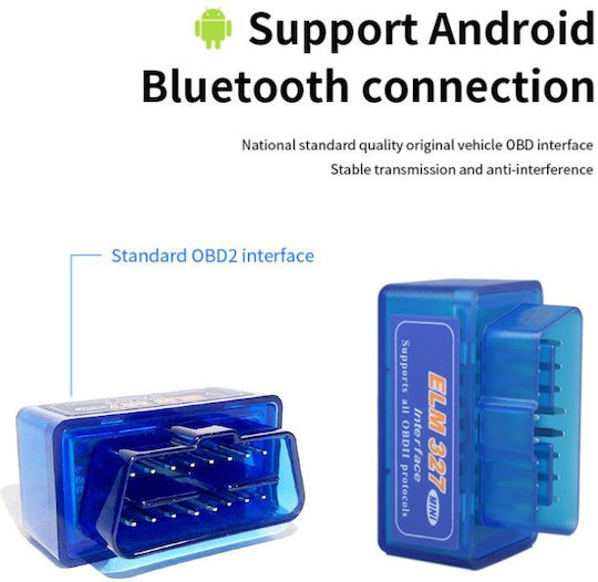 Fahrzeugdiagnosewerkzeug ELM 327 OBD 2 mit Bluetooth