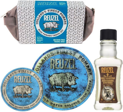 Reuzel Blue Pomade Travel Kit Beard & Moustache Grooming Set