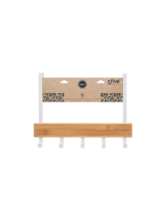 5Five Door Hook F-V Natureo 5 Positions Metallic 40x2x29.8cm