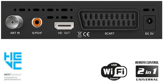Edision Picco T265 Ψηφιακός Δέκτης Mpeg-4 SD (480p) με Λειτουργία PVR (Εγγραφή σε USB) Σύνδεσεις SCART / HDMI / USB