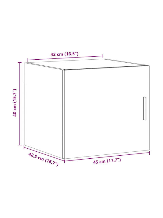 Wall Living Room Cabinet made of Particle Board Oak 45x42.5x40cm