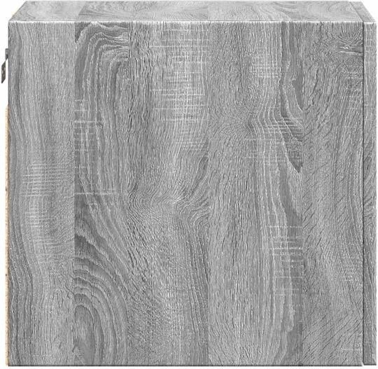 Wall Mounted Living Room Cabinet Made of Particle Board Grey 30x42.5x40cm