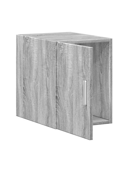 Wall Mounted Living Room Cabinet Made of Particle Board Grey 30x42.5x40cm