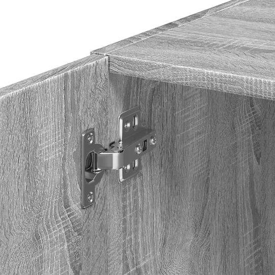 Wall Mounted Living Room Cabinet Made of Particle Board Grey 30x42.5x40cm
