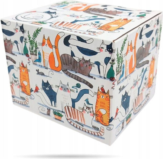 Katzen Becher aus Porzellan Mehrfarbig 430ml