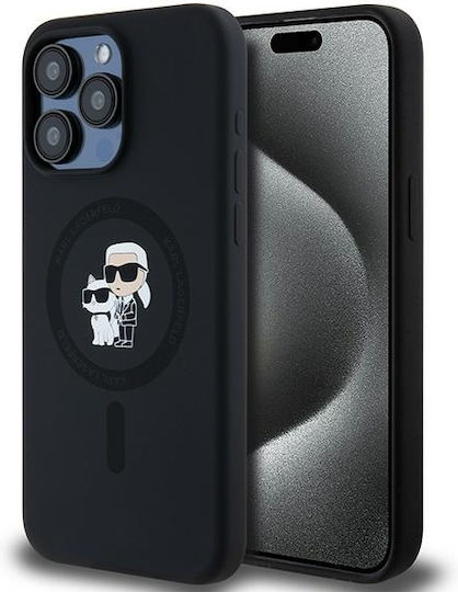 Karl Lagerfeld Karl&Choupette Back Cover Plastic / Silicone Black (iPhone 15 Pro Max)
