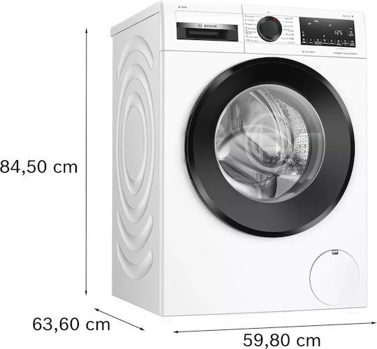 Bosch Πλυντήριο Ρούχων 9kg με Τεχνολογία Ατμού 1400 Στροφών Iron Assist WGG244F3BY