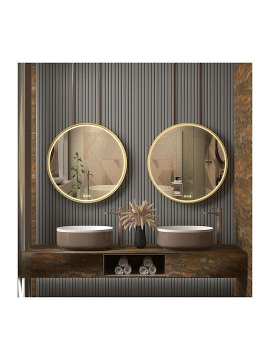 Tutumi Round Bathroom Mirror Led