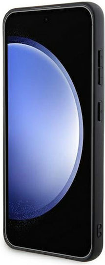 DKNY Leather Mono Stripe & Metal Logo Back Cover Silicon / Plastic Negru (Galaxy S24)
