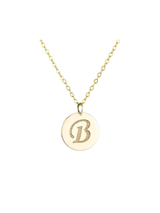 Goldsmith Necklace Monogram from White Gold 9 K