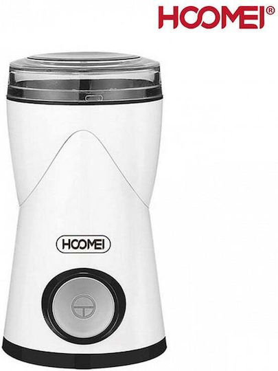 Hoomei Ηλεκτρικός Μύλος Καφέ 150W με Χωρητικότητα 50gr Λευκός
