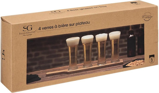 Secret de Gourmet Σετ Ποτήρια Μπύρας από Γυαλί 270ml 4τμχ