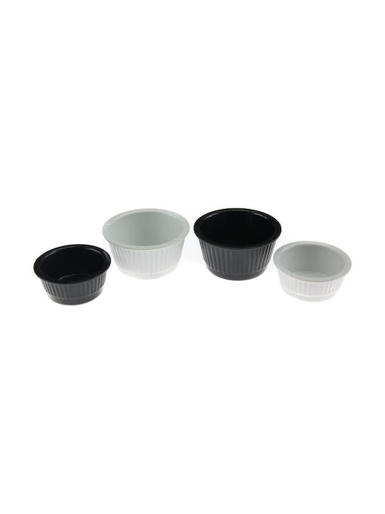 Viosarp Servierschüssel Rund aus Melamin Black mit Durchmesser 7cm