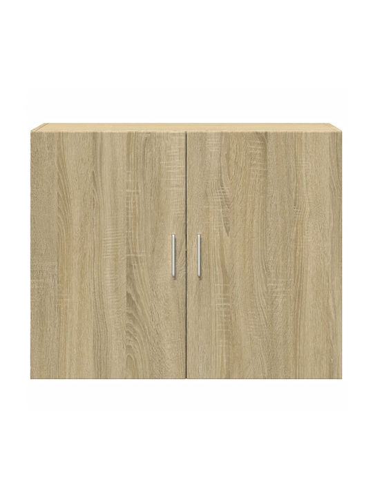 Wall Living Room Cabinet made of Particle Board Oak 80x42.5x64cm