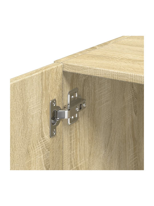 Wall Living Room Cabinet made of Particle Board Oak 80x42.5x64cm