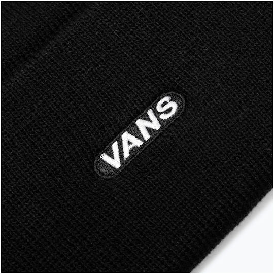 Tall Cuff Beanie Beanie Knitted in Black color