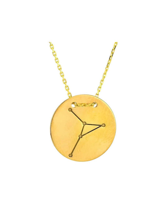 Goldsmith Necklace Zodiac Sign Cancer from Gold Plated Silver