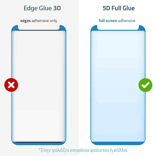 5D Пълно лепило Закалено стъкло за цялото лице (Huawei P Smart 2019/P Smart+ 2019 - Хуавей П Смарт 2019/П Смарт+ 2019)