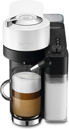 De'Longhi Lattissima Pod Coffee Machine for Vertuo Capsules 19bar Pressure with White Milk Frother