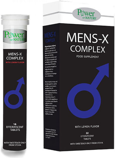 Power Health Mens-X Complex Συμπλήρωμα για την Ενίσχυση της Τεστοστερόνης 32 αναβράζοντα δισκία Λεμόνι