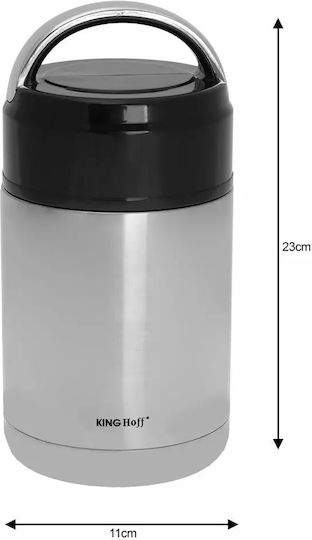KING Hoff Lunchbox Isolierte Lunchbox Inox Silber 800ml 1Stück