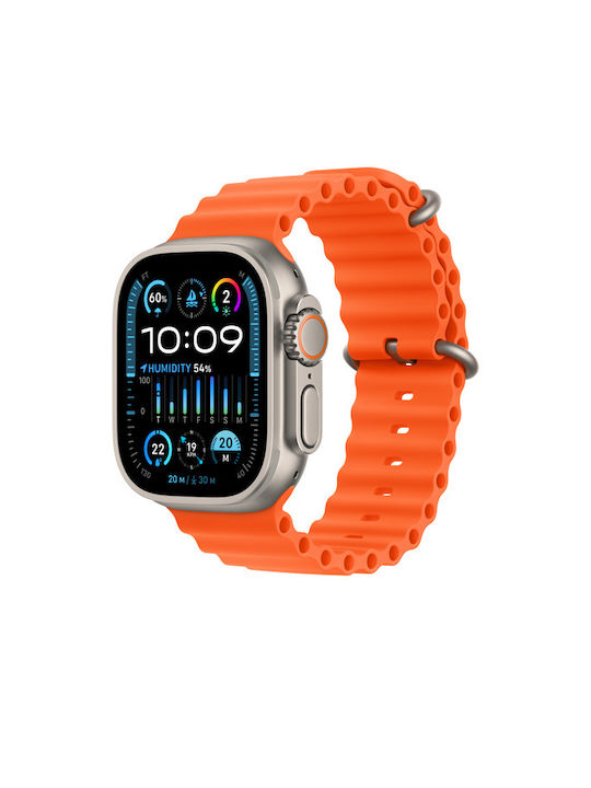 Apple Ocean Band Extension Armband Silikon Orange (Apple Watch 42/44/45mm)