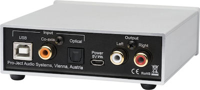 Pro-Ject Audio Head Box S2 Digital Black Επιτραπέζιος Ψηφιακός Ενισχυτής Ακουστικών 2 Καναλιών με DAC, USB και Jack 6.3mm