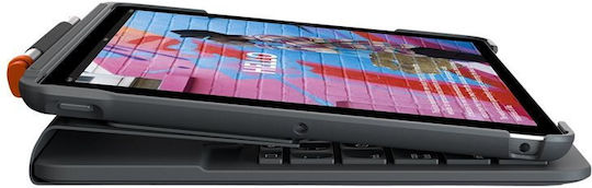 Logitech Flip Cover Rezistentă cu Tastatură în Engleză Marea Britanie Negra (iPad 2019/2020/2021 10.2'' - iPad 2019/2020/2021 10.2'') 920-009480