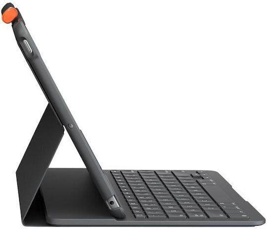 Logitech Flip Cover Rezistentă cu Tastatură în Engleză Marea Britanie Negra (iPad 2019/2020/2021 10.2'' - iPad 2019/2020/2021 10.2'') 920-009480