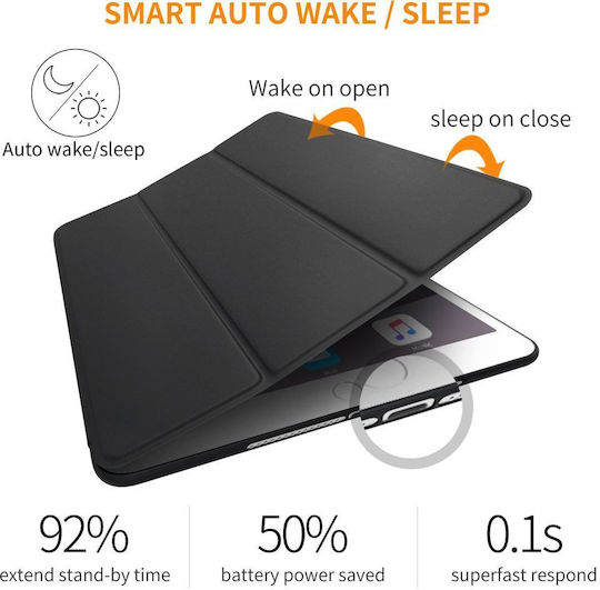 Tech-Protect SMARTCASE Flip Cover Μαύρη (iPad 2017/2018 9.7")