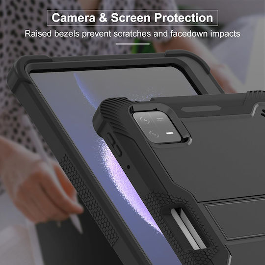 Techsuit Flip Cover Durabilă Neagră (Xiaomi Pad 6, Pad 6 Pro)