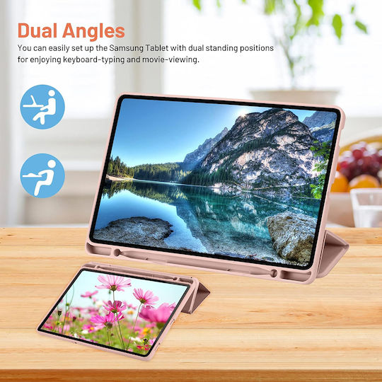 Techsuit Flip Cover Silicon Roz Samsung Galaxy Tab S6 Lite