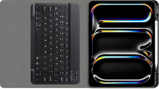 Techsuit Flip Cover με Πληκτρολόγιο Μαύρη (iPad Pro 2024 11")