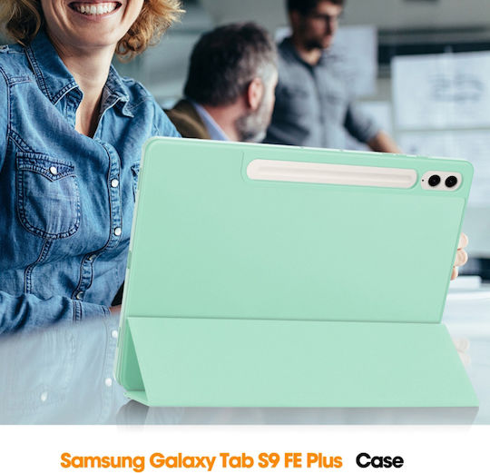 Techsuit Flip Cover Verde Pentru Samsung Galaxy Tab S9 Plus