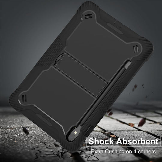 Techsuit Flip Cover Dauerhafte Schwarze (Samsung Galaxy Tab S9 FE)