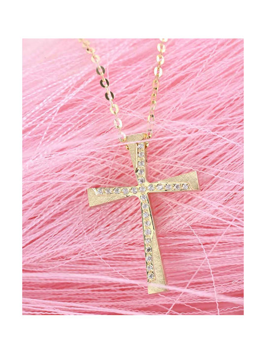 Triantos Gold Cross 14K with Chain