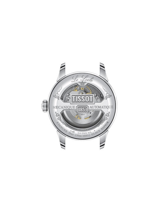 Tissot Ανδρικό Ρολόι 39.3mm Μπαταρίας με Ασημί Μεταλλικό Μπρασελέ