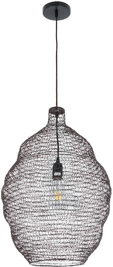 GloboStar Kentucky Hängelampe Bronze Raster mit Fassung E27 41x41x60cm.
