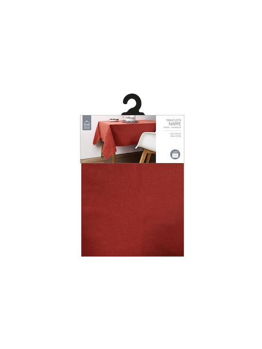 The Home Deco Factory Τραπεζομάντηλο Βαμβακερό Κόκκινο 250x140εκ.