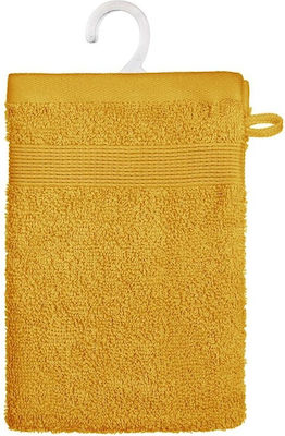 Set of Bath Gloves Atmosphera Cotton 450gsm Dimensions 15x21cm 2 Pieces Yellow 125865r