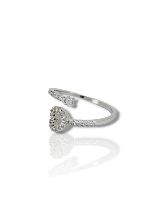 Mentzos Damen Ring mit Zirkonia aus Silber