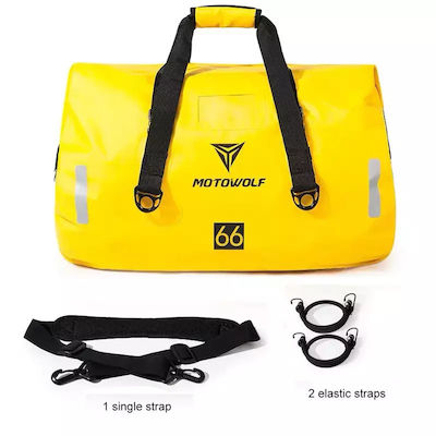 Motowolf Waterproof Motorcycle Tail Bag 66lt Yellow