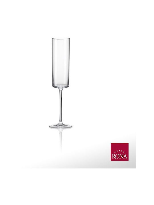 Rona Gläser-Set Weißwein / Champagner aus Glas Stapelbar 170ml 6Stück