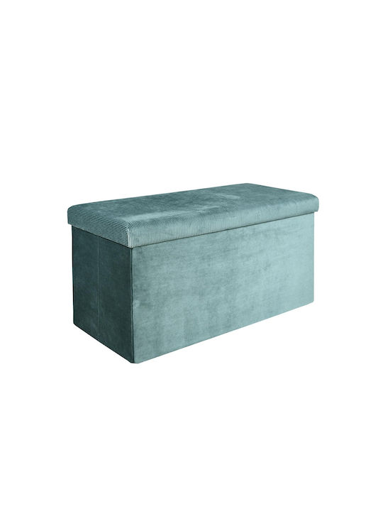 Stool Bench Stool With Storage Space Upholstered with Velvet White 77x38x38cm