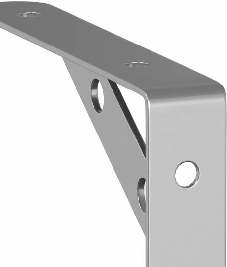 vidaXL Heavy-Duty Stainless Steel Shelf Brackets Silver 150x25mm 4pcs 30296