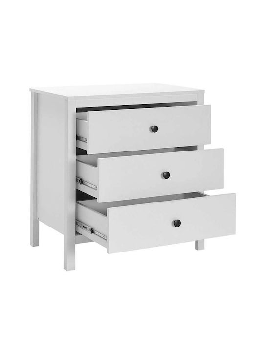 Wooden Chest of Drawers White 73x47x81cm