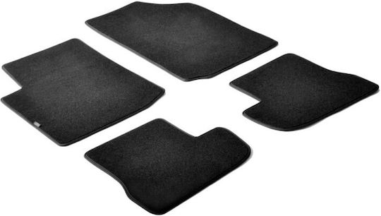 Lampa Set of Front and Rear Mats 4pcs for Citroen C2 2010+ Black