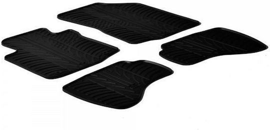 Lampa Set of Front and Rear Mats 4pcs Tray Type for Peugeot 107 Toyota Aygo Citroen C1 Black